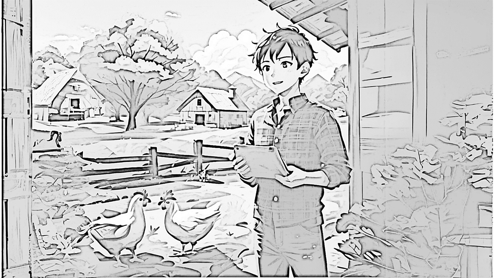 Lucas com a Prancheta Listando os Animais